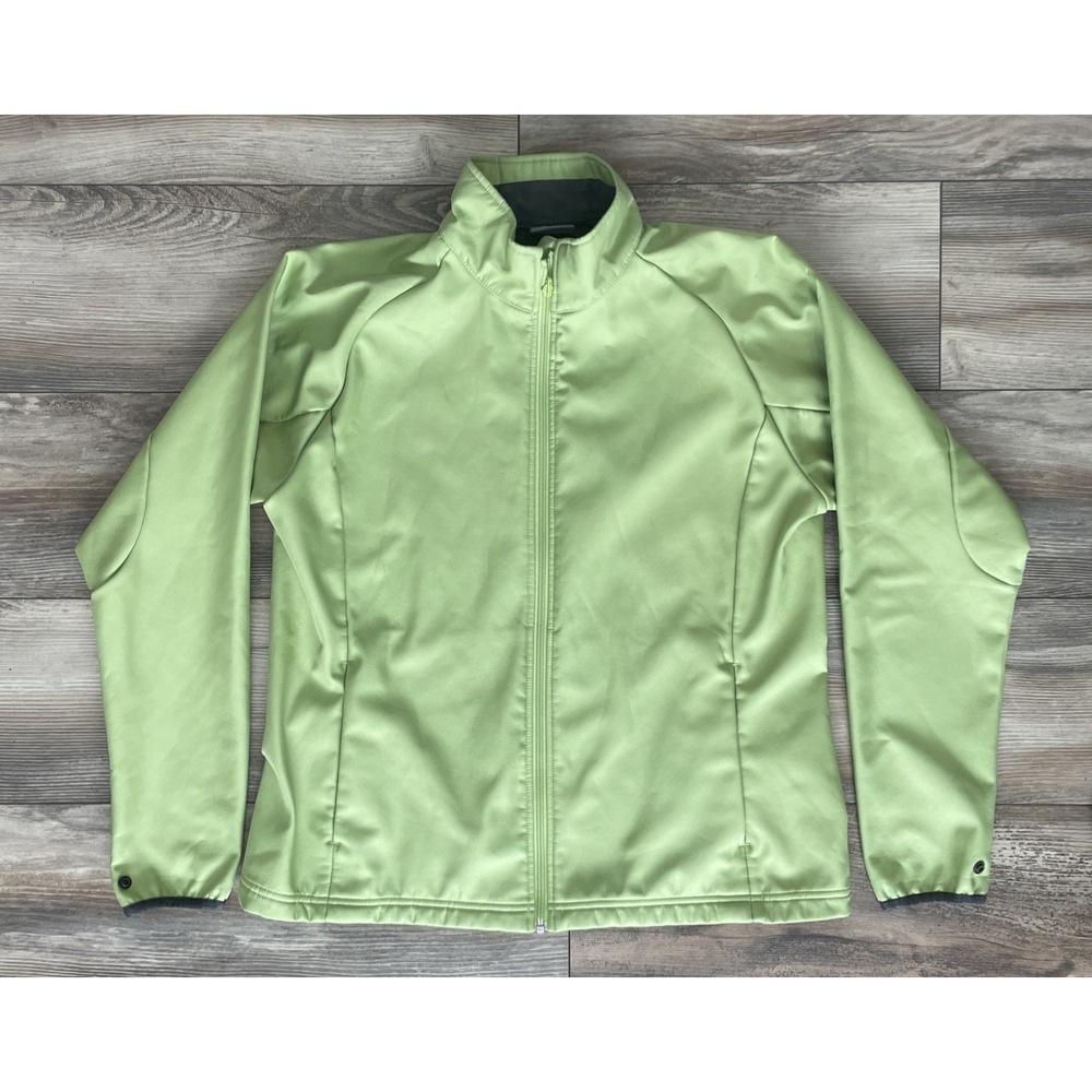 Salomon Jacket Fleece Lined Performance Lime Green Womans Size XL